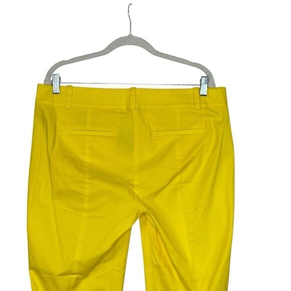 Ann Taylor The Carnegie Crop Pants in Yellow | Size 12 - Picture 9 of 10
